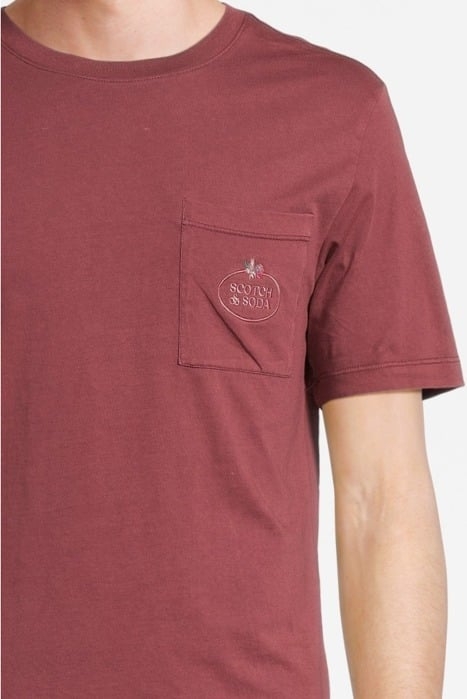 GARMENT DYED SS POCKET TEE WINE 4