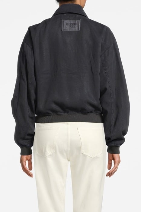 GARMENT-DYED LYOCELL BOMBER JACKET BLACK 2