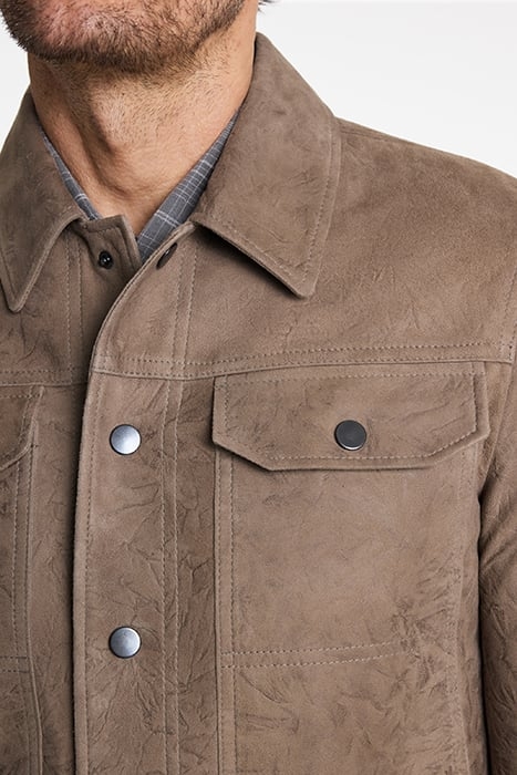 LEATHER JACKET WITH FRONT STITCH DETAIL PAVEMENT 3