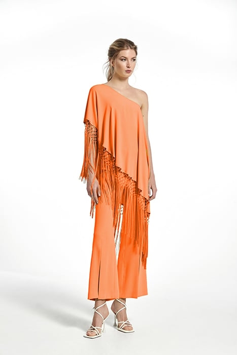 CREPE FABRIC TUNOL TROUSERS ORANGE 1