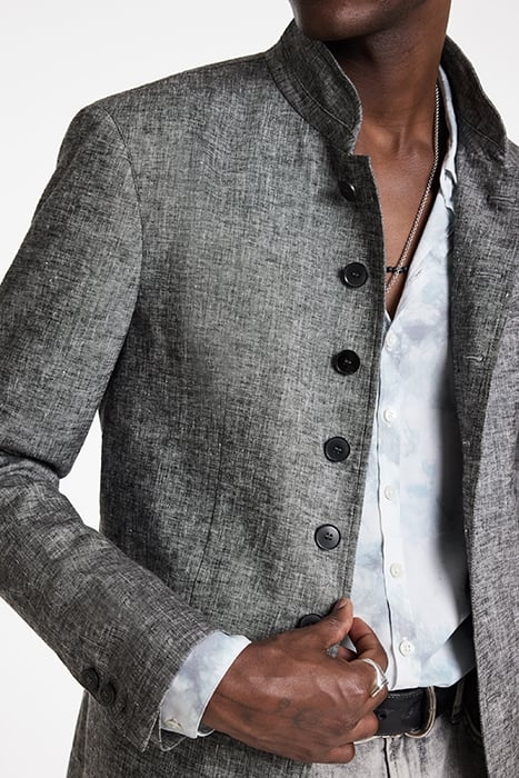 SLIM FIT MULTI BTN CLOSURE JACKET WITH S MED GREY 3