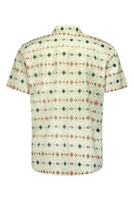 SHIRT SHORT SLEEVE RESORT COLLAR ALLOVER PRINTED OFFWHITE 5