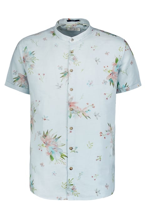 SHIRT SHORT SLEEVE ALLOVER PRINTED WITH LINEN SKY 4