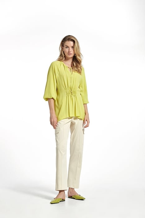 STRETCHED COTTON KIEV TROUSERS ECRU 1