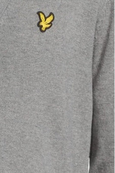 COTTON MERINO V NECK CARDIGAN MID GREY MARL 5