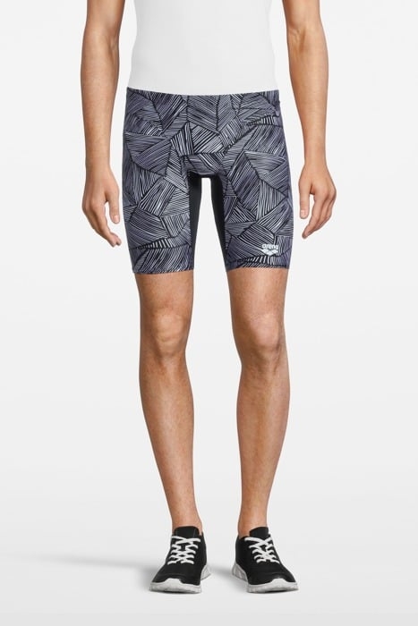 MEN'S ARENA OVERVIEW SWIM JAMMER BLACK-WHITE MULTI 1
