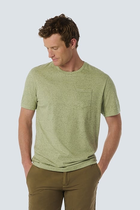 T-SHIRT CREWNECK MULTI COLOURED MELANGE LIME 1