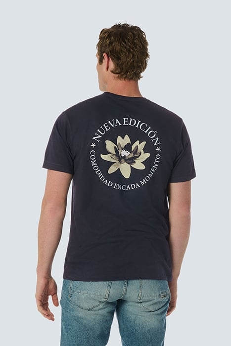 T-SHIRT CREWNECK PLACED PRINTS GARMENT DYED SLUB NIGHT 2