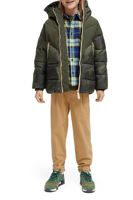 BOYS HOODED JACKET WITH CONTRAST QUALITY IN RECYCLED POLYEST 3