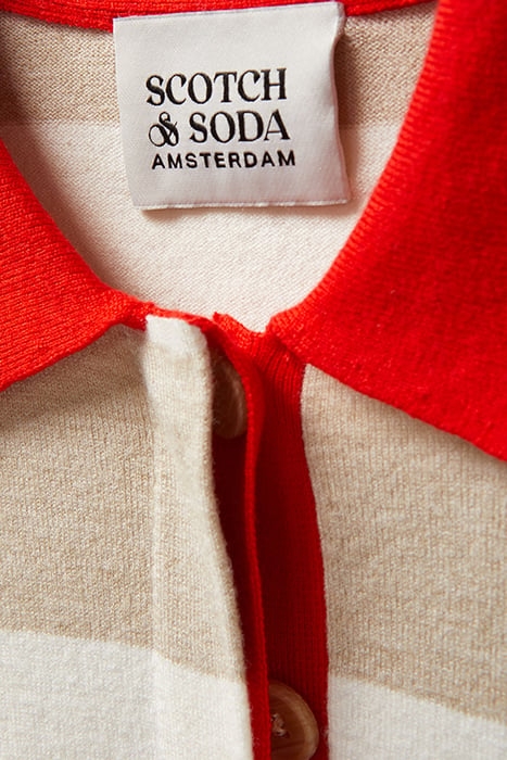 POLO SWEATER OATMEAL/SUGAR SWIZZLE 8