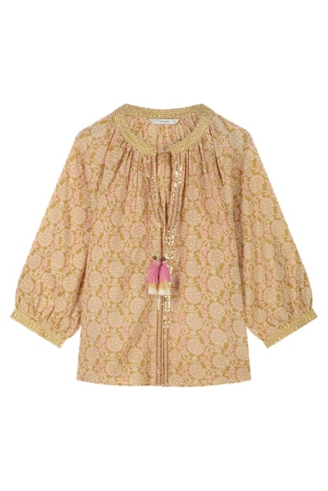 TOP BLOCKPRINT SOFT CAMEL 1