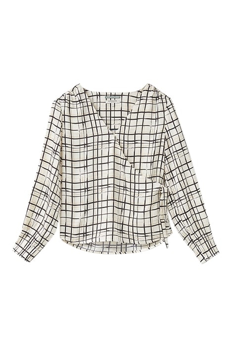 WRAP BLOUSE WHITE CAP GREY 3