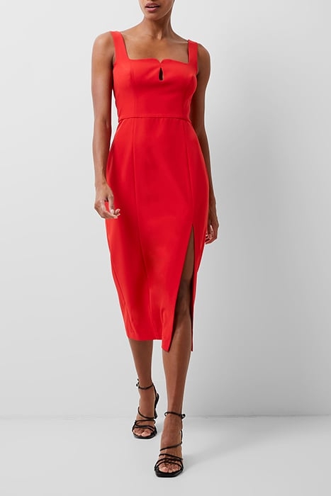 ECHO CREPE BUST DETAIL DRESS RED 1
