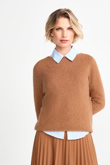 COZY CREW NECK RECYCLED CARAMEL SPICE 1