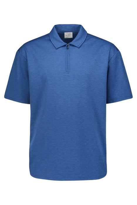 POLO ZIP MELANGE COBALT 1