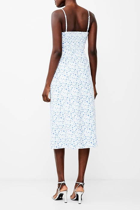 FRENCH CONNECTION CAMILLE ECHO CREPE STRAPPY DRESS SUM WH/BL 2