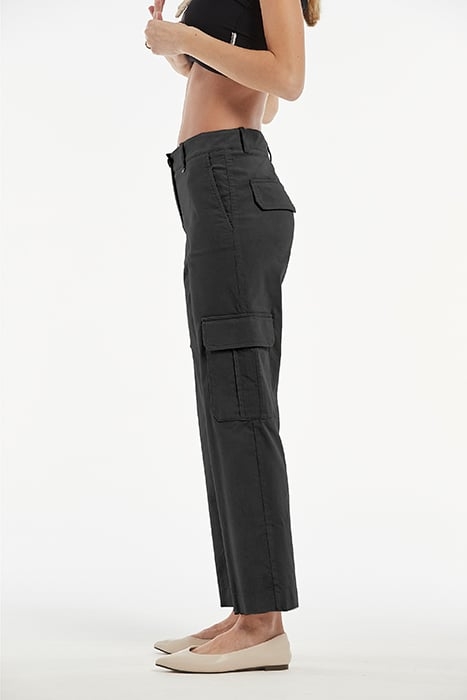 STRETCH COTTON ANDREU TROUSERS BLACK 3