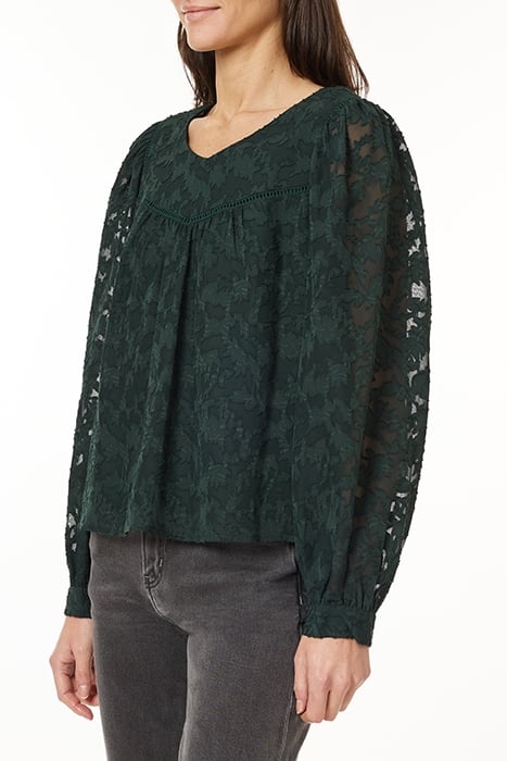 BLOUSE WITH LATTICE DETAIL SCARAB 1