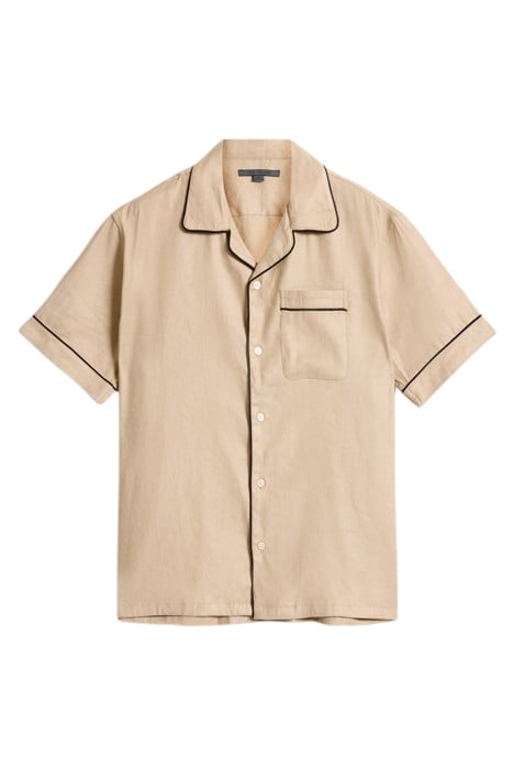 CAMPOS CAMP COLLAR SHIRT LT KHAKI 2