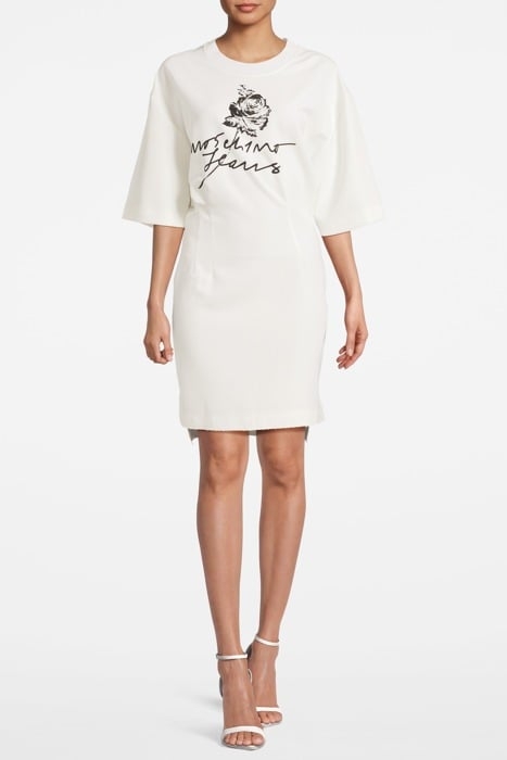 ROSE PRINT CADY DRESS WHITE 1