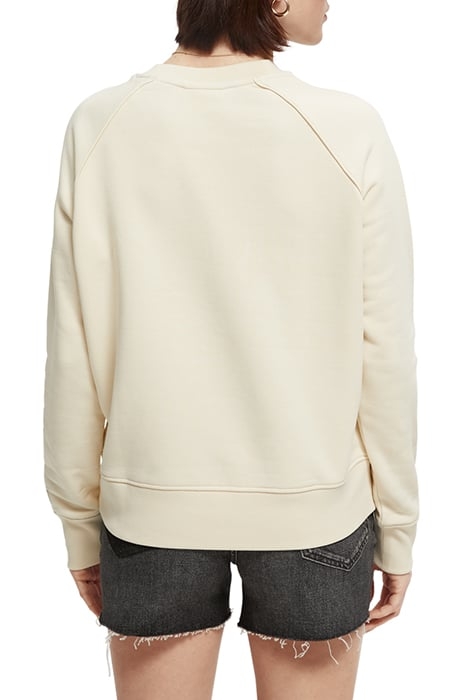 RELAXED-FIT RAGLAN CREW-NECK SWEAT WITH ARTWORK VANILLA 2