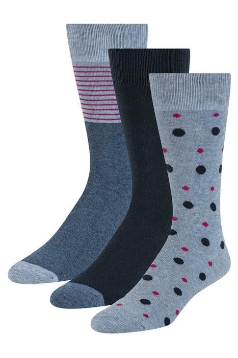 3PK MENS NON TERRY CREW BLUE 5