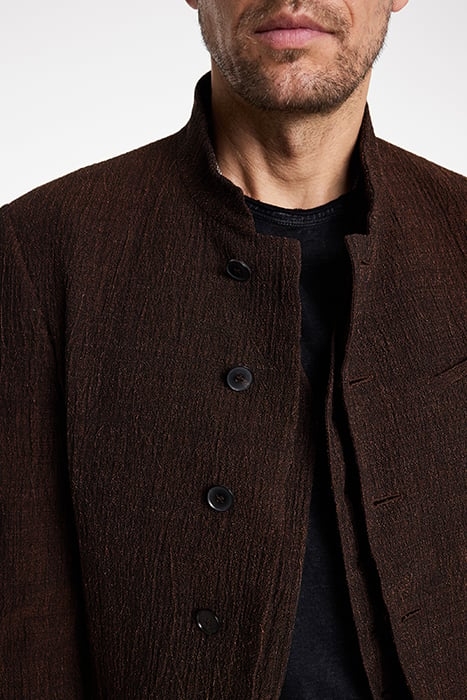 NECK DART HIGH COLLAR SOFT JACKET HAZELNUT 3