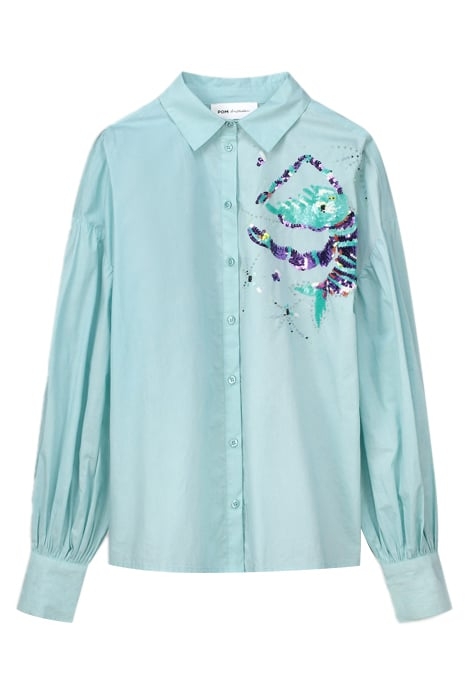 BLOUSE - AQUA BLUE 2