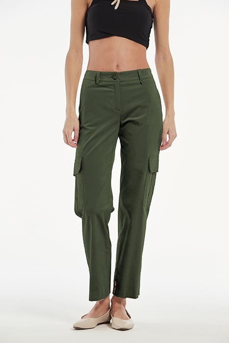 STRETCH COTTON ANDREU TROUSERS KAKI 1