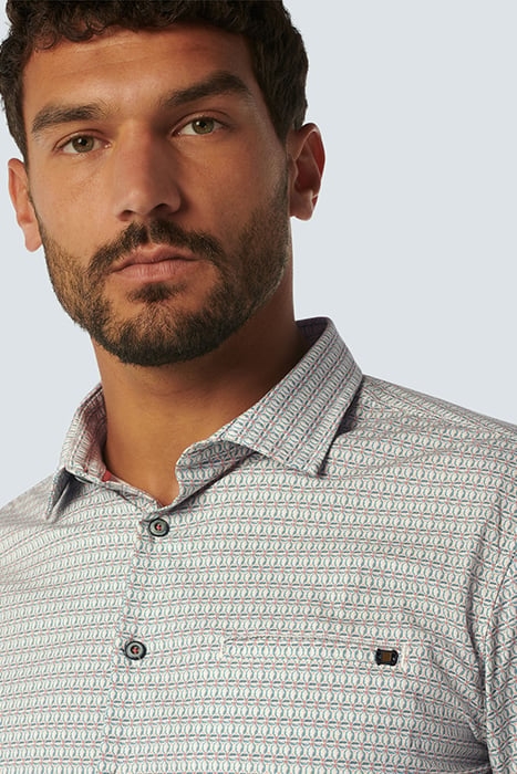 SHIRT STRETCH ALLOVER PRINTED DARK STEEL 6