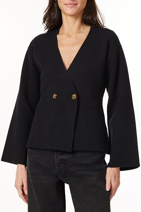DOUBLE BREASTED FULL SLV CARDI BLACK NIGHT 1