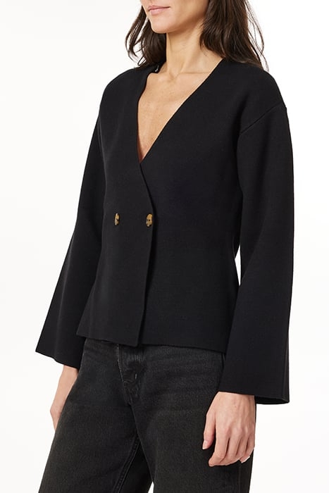 DOUBLE BREASTED FULL SLV CARDI BLACK NIGHT 5