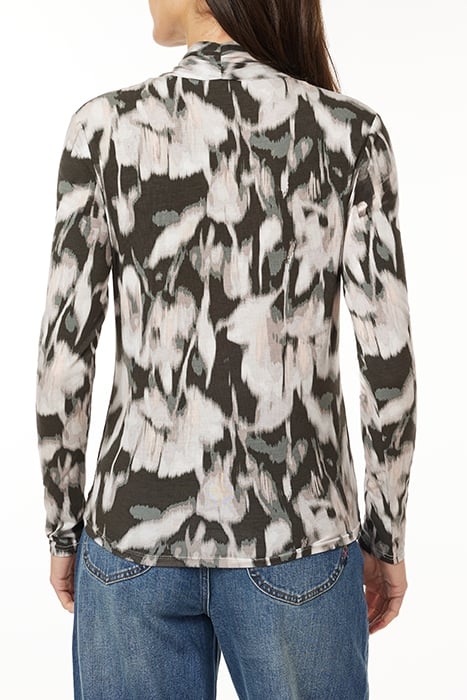 LONG SLEEVE KNIT TOP BLURRED FLORAL 2