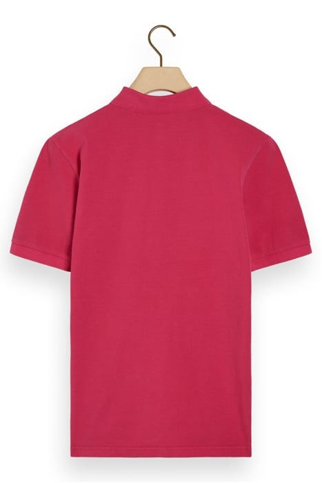 GARMENT-DYE ORGANIC PIQUE POLO CERISE 5