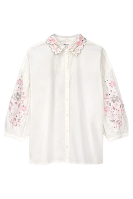 BLOUSE - EMBROIDERY BLOOMING ECRU WHITE 3