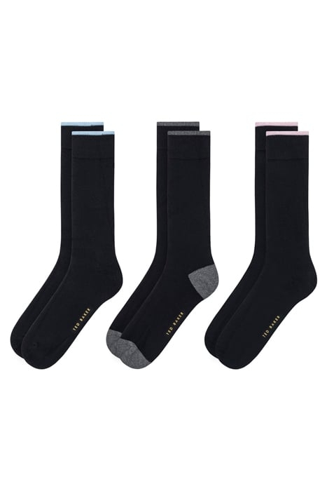 3PK MENS NON TERRY CREW BLACK 1