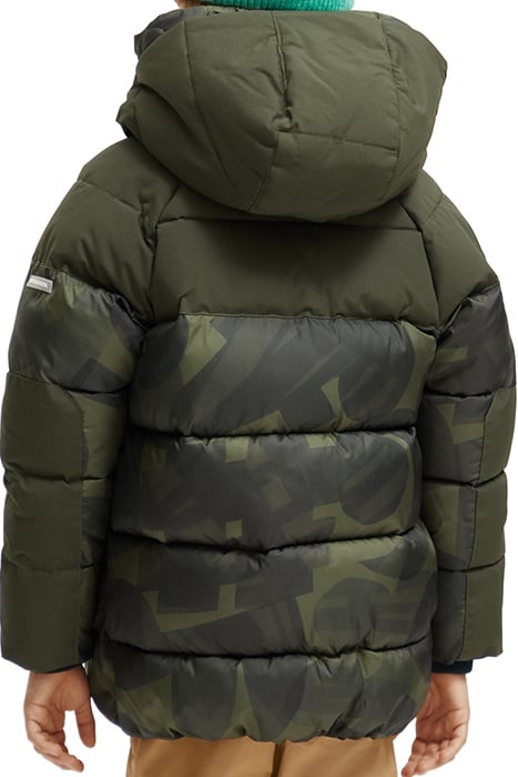 BOYS HOODED JACKET WITH CONTRAST QUALITY IN RECYCLED POLYEST 2