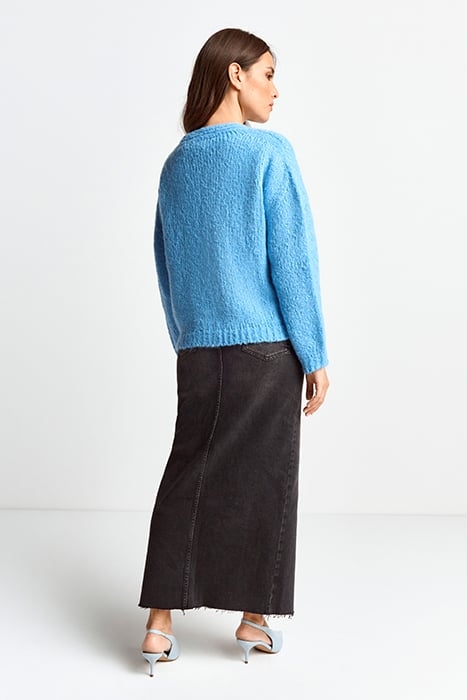 V-NECK CARDIGAN SAPPHIRE BLUE 3