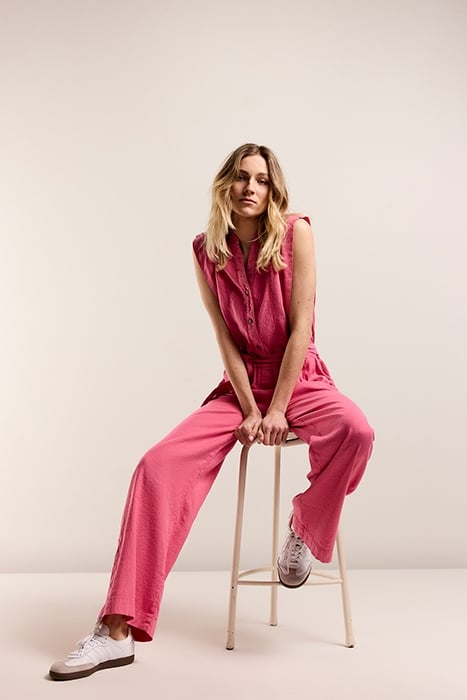 JUMPSUIT COTTON LINEN STRETCH COTTON CANDY 3