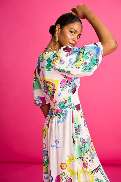 DRESS - SICILIAN LOVE MULTI COLOUR 5