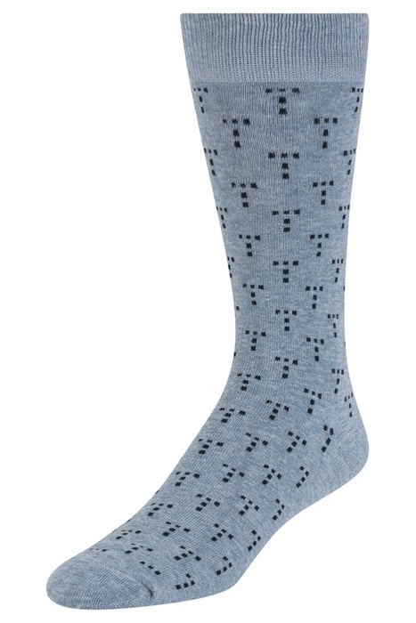 3PK MENS NON TERRY CREW BLUE 3