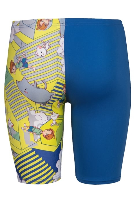 BOY'S ARENA FANTASIZE SWIM JAMMER MULTI GREY-ROYAL 5