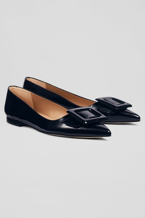 DEVON LEATHER BALLERINA SHOES NAVY 2