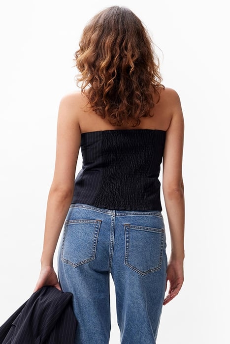 PINSTRIPE TOP BLACK 2