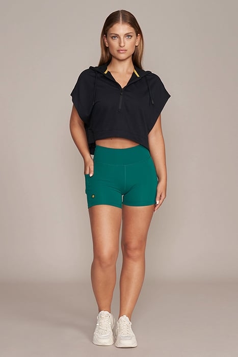 ALBA - WOMEN'S CROPPED SLEEVELESS HOODIE BLACK 3