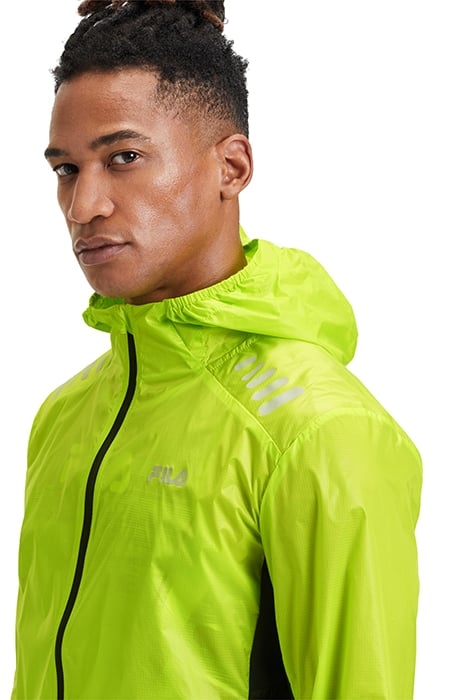 ROMENTINO PACKABLE RUNNING JACKET ACID LIME-BLACK 7