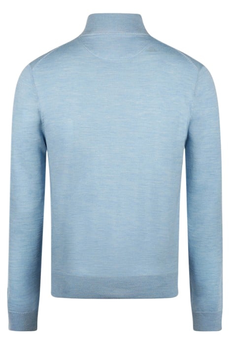 FINE MERINO ZIP THRU CARDIGAN LIGHT BLUE 5