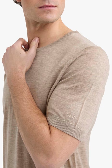 FINE MERINO T-SHIRT SAND 6