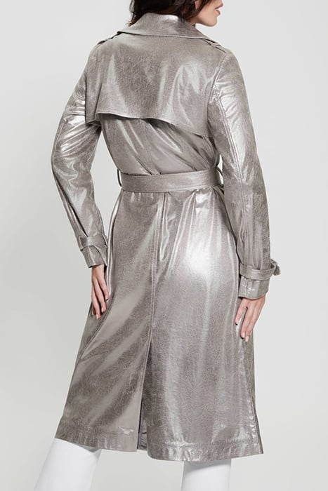 ADELE TRENCH GUNMETAL METALLIC 2