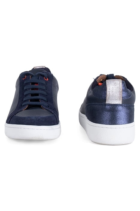 LEATHER AND SUEDE TRAINER DISP NAVY MULTI 2